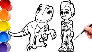 🔴🔴 Drawings Spidey and His Amazing Friends Marvel S2  Disney 4  A Dino Mite Friend  Reptil [upl. by Skillern]