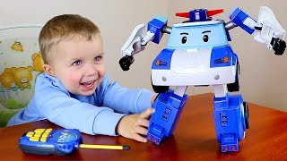 Робокар Поли Игрушка Робот  Распаковка Robocar Poli Toys unboxing [upl. by Snevets]