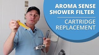 How to change the cartridge in your Aroma Sense Q Vitamin C Shower Filter [upl. by Rombert]