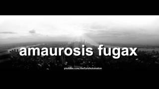 How to pronounce amaurosis fugax in German [upl. by Enawyd]