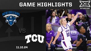 New Orleans vs TCU Game Highlights  202425 Big 12 Women’s Basketball [upl. by Schecter]