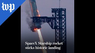 SpaceX Starship rocket sticks historic landing [upl. by Kenn]