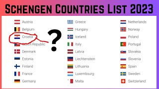 Schengen visa  2023 Country in Schengen zone  Europion Countries of list in 2023 schengenlist [upl. by Aserej]