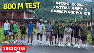 800m Test British Army amp Singapore Police  Intake 202425Tough Gurkhas Training Centre [upl. by Nellak852]