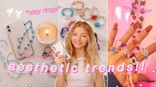 making pinteresttiktok DIY TRENDS clay rings beaded phone strap flower rings more [upl. by Finzer]