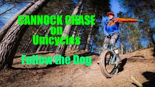 Cannock Chase on unicycles Follow the Dog [upl. by Aramoiz]