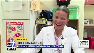 Pelican Marsh Elementary nurse saves school resource officer after heart attack [upl. by Atilahs]