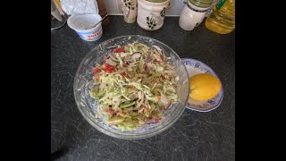 Salata de varza cu iaurt un deliciu 🫑🥕🧅💐 Cabbage salad with yogurt a delight [upl. by Eliathas]