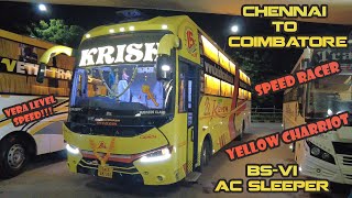 🚍KRISH Travels🚍🚀Chennai 🔄 Coimbatore🚀 BSVI  Prakash Capella Omni Bus Review  TravelwithRasnA [upl. by Ahsilrae]