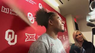 Gavin Sawchuk Interview  Oklahoma 69 TCU 45 [upl. by Refeinnej]