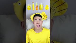 🧀🧇🥟🎧ASMR Yellowthemed Mukbang  Perfect for Sleepimmersive asmr asmrsounds funny [upl. by Orferd]