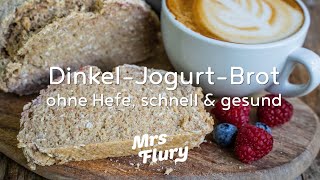 Dinkel Jogurt Brot  Schnellstes Rezept ohne Hefe gesund backen [upl. by Benil275]