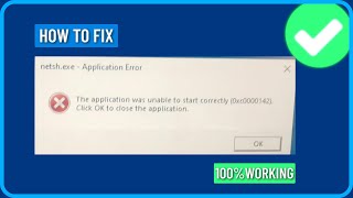 How to Fix netshexe Application Error 0xc0000142 on Windows 11 [upl. by Aivartal]