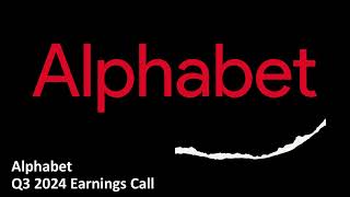 Alphabet NASDAQ GOOGL  Q3 2024 Earnings Call [upl. by Aldred]