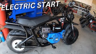 I built my wife a GoPowerSports Mega Moto 212 electric start minibike [upl. by Euqinaj]