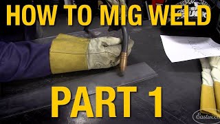 How To MIG Weld MIG Welding Basics Demo Part 1  Eastwood [upl. by Boycie]