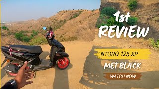 1st REVIEW TVS NTORQ XP 125 race edition  matte black [upl. by Ihcekn]