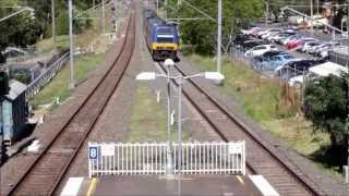 CityRail Endeavour RailCar Passes by Panania Railway Station [upl. by Mainis282]