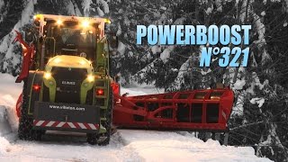 A bord de l’imposant tracteur de déneigement du Grand Bornand   PowerBoost N°321 22012016 [upl. by Ecirp59]