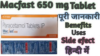 Macfast 650 tablet  Paracetamol tablets  paracetamol tablets uses  paracetamol tablets ip [upl. by Happ]