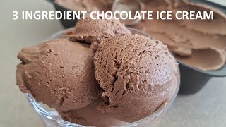 3 ingredient Chocolate Ice Cream Recipe  Homemade ice cream  Chocolate Ice Cream Recipe [upl. by Avehstab]