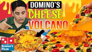 Dominos Volcano Pizza Review  Dominos Cheese Volcano Pizza  Dominos India Pizza Review [upl. by Annovoj23]