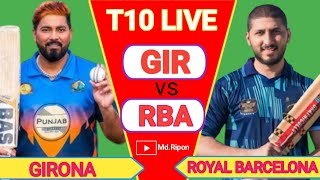 European T10Girona vs Royal Barcelona live [upl. by Enaerb584]