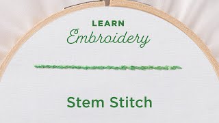 Embroidery 101 How to Embroider a Stem Stitch [upl. by Nerissa]