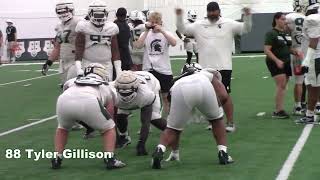 Michigan State football First Day of Practice in Pads 24 WRLBDLRB [upl. by Erodeht644]