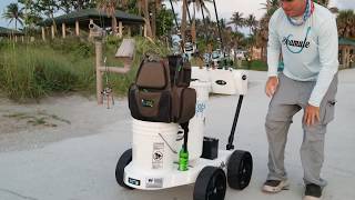 Jayson Arman Beach Fishing with loaded down Seamule Beach Cart [upl. by Tessie]