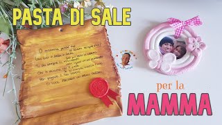 2 lavoretti PASTA di SALE o DAS per la MAMMA  idee regalo compleanno o Festa della Mamma [upl. by Norreht]