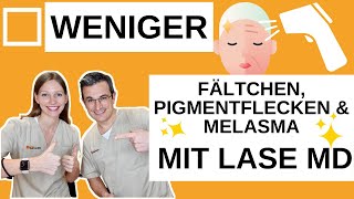 Lase MD  Fältchen reduzieren AltersPigmentflecken und Melasma entfernen  NUR 5 Behandlungen [upl. by Ripp931]