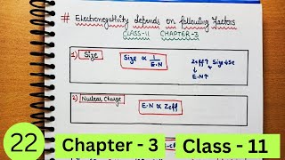 Electronegativity part2  Periodic Table  Class 11 chapter 3 [upl. by Coryden44]