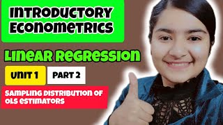 Introductory econometrics unit 1 linear regression analysis part 2🔥 economicshonours [upl. by Lonnie]