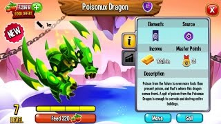 Dragon City  Poisonux Dragon  Fighting Boss Legendary Dragon 2017 [upl. by Doloritas]