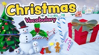 Christmas vocabulary in English for kids  Christmas words [upl. by Wentworth]