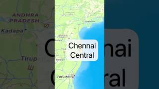 Coromandel express12842ChennaiHowrahTrain route🚂🚂maprouteyoutubeshort [upl. by Atsillak]