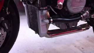 Honda RC45 titanium exhaust fitment part 2 [upl. by Adelaja1]