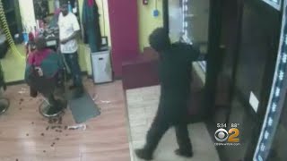 OffDuty Cop Shoots Robbery Suspect In Newark Barbershop [upl. by Michon94]