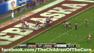 2014 Gator Bowl  Nebraska 99 Yard Touchdown Pass With Husker Radio Play Call  BEST VERSION ONLINE [upl. by Lesak]