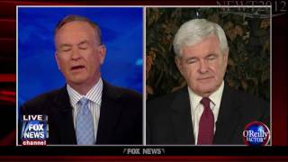 Newt Gingrich discusses debt ceiling compromise and job creation on The OReilly Factor [upl. by Attehcnoc]