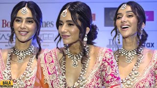 Shibani Dandekar L00KS Super STUNNING In Orange amp Pink Bridal Dress at BTFW 2024 [upl. by Dranyam]