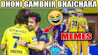 GAMBHIR HUGS DHONI 😂 CSK vs KKR IPL 2024 HIGHLIGHTS [upl. by June]