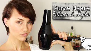 Kurze HaarePixie  Föhnen amp Stylen [upl. by Eliezer]