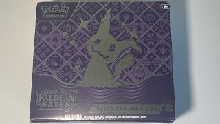 Paldean Fates Elite Trainer Box opening pokemon [upl. by Nathanoj]