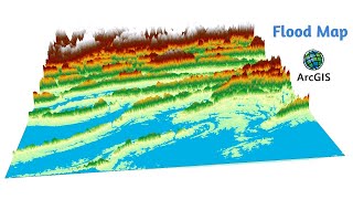 Flood Risk Simulation Map of an area using ArcGIS [upl. by Paloma]