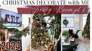 CHRISTMAS DECORATE WITH ME PT4  LIVING ROOM STYLING  AFFORDABLE HOLIDAY DECOR IDEAS [upl. by Evander]