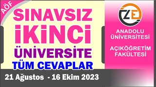 AÖF Sınavsız ikinci üniversite nasıl kayıt olunur bilgileri bölümleri şartları [upl. by Magner310]