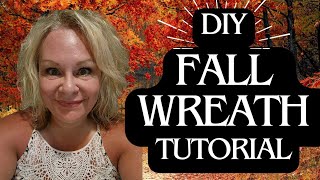 HOW TO MAKE A FALL WREATH With Hobby Lobby Items  EASY DIY FALL BEGINNER WREATH TUTORIAL [upl. by Onaled]