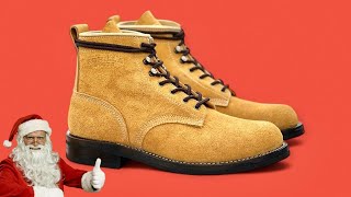 I made boots that fit the Christmas season the best  Making Handmade Suade 7hole Boots [upl. by Earehc]